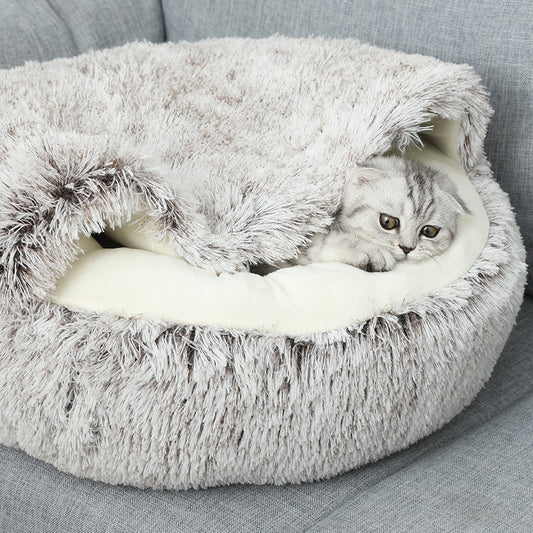 Pet Cave Bed used by a cat